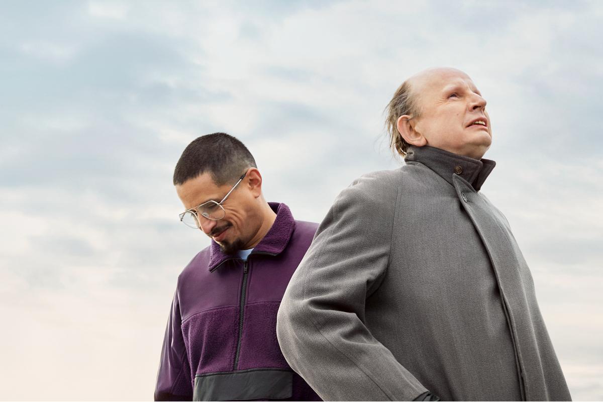 two men gazing into distance