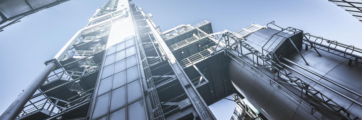 Modern outdoor fuel factory facility